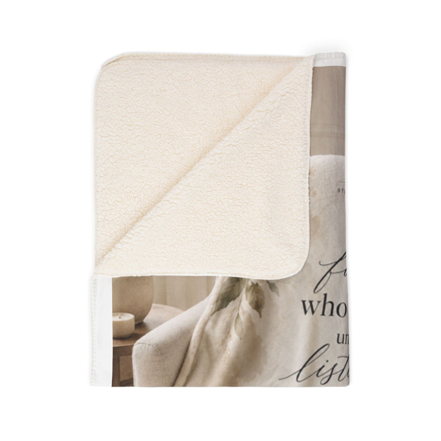 She Forgot Who She Was Sherpa Blanket – Inspirational Floral Fleece Throw