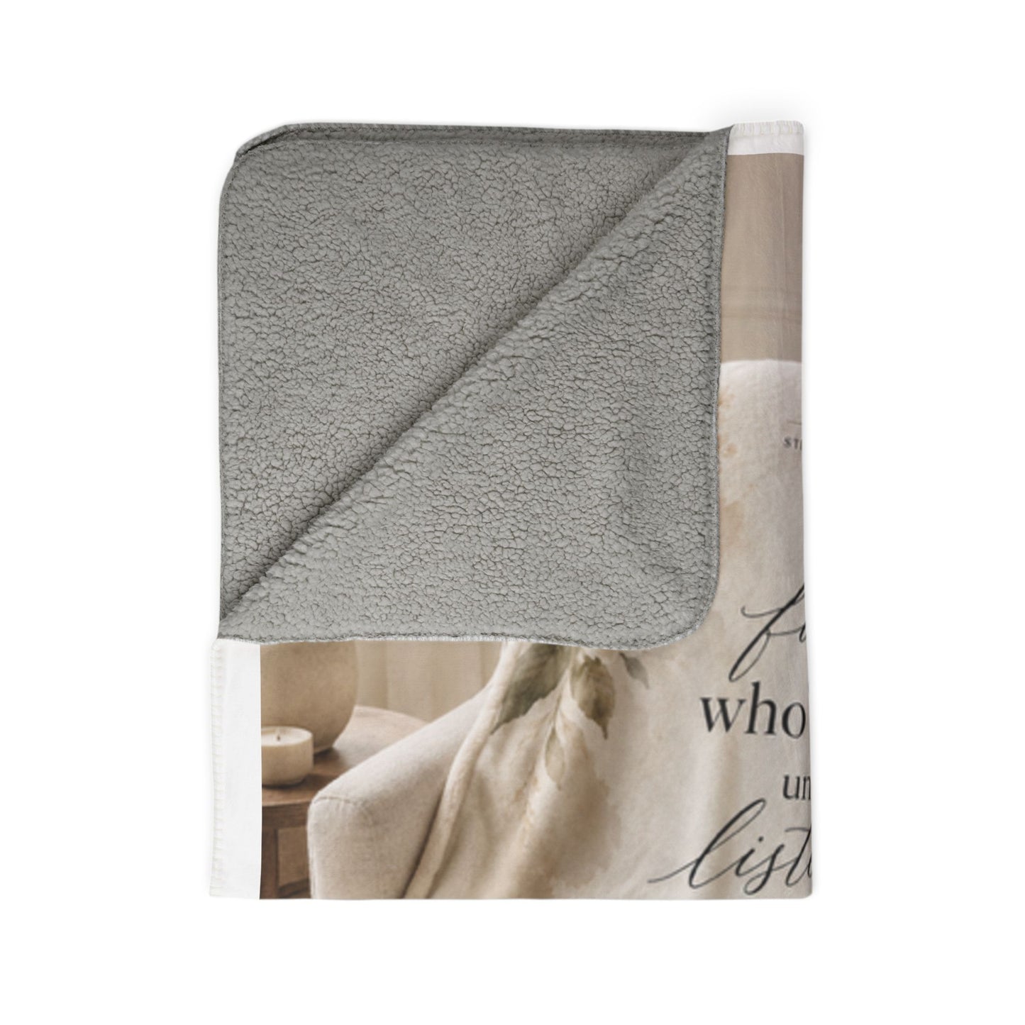 She Forgot Who She Was Sherpa Blanket – Inspirational Floral Fleece Throw